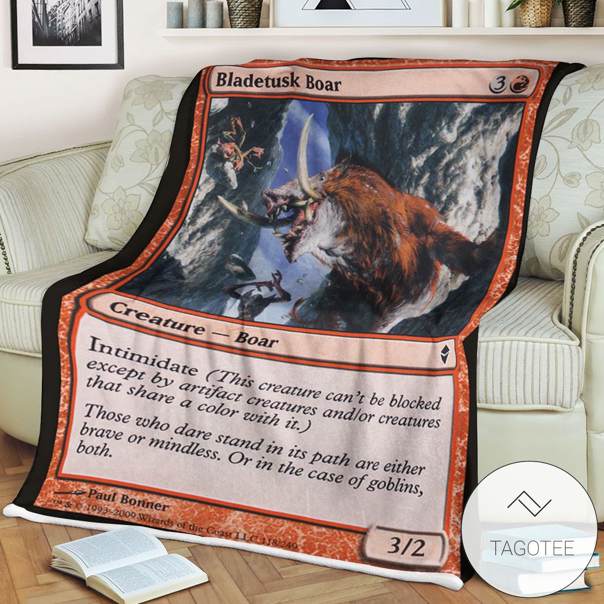 Zendikar 118 Bladetusk Boar Mtg Blanket Tagotee Zendikar 118 Bladetusk Boar Mtg Blanket Tagotee