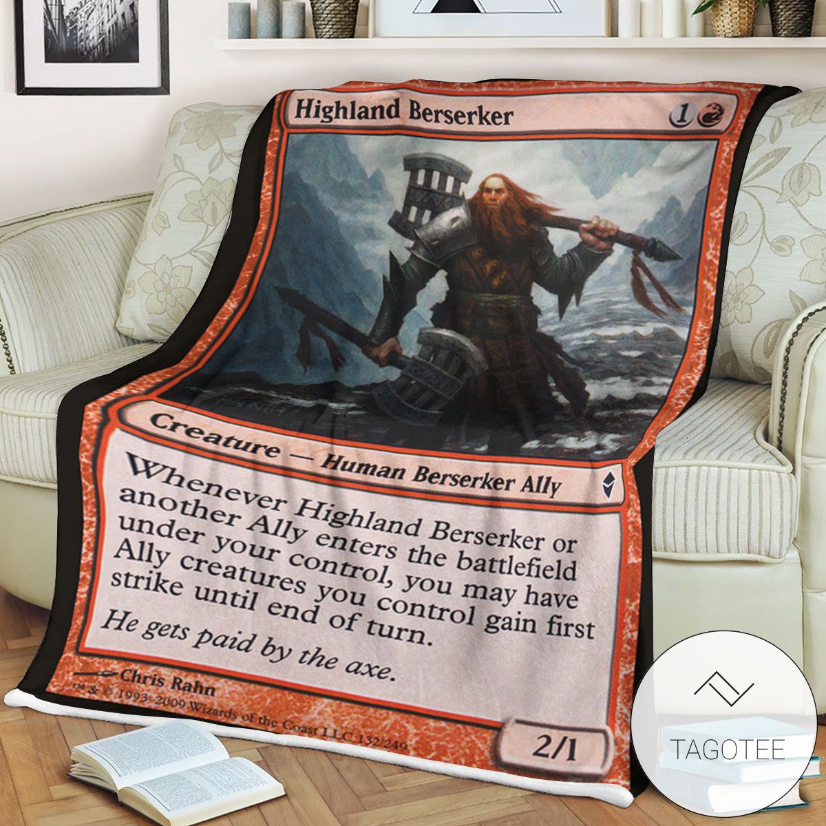 Zendikar 132 Highland Berserker Mtg Blanket Zendikar 132 Highland Berserker Mtg Blanket