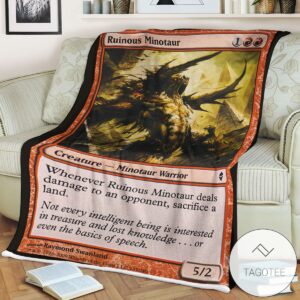 Zendikar 145 Ruinous Minotaur Mtg Blanket