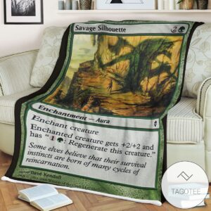 Zendikar 181 Savage Silhouette Mtg Blanket