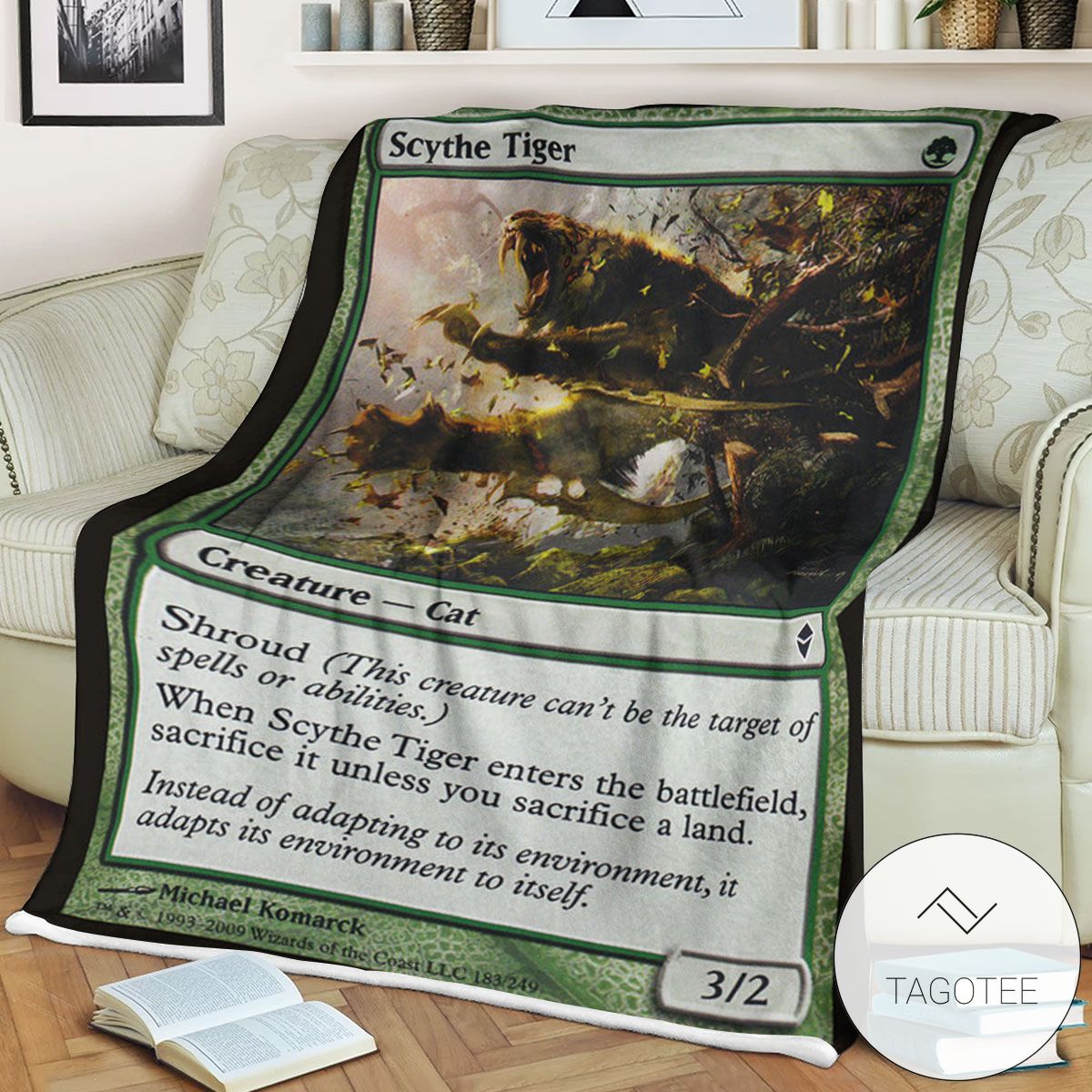 Zendikar 183 Scythe Tiger Mtg Blanket Tagotee Zendikar 183 Scythe Tiger Mtg Blanket Tagotee