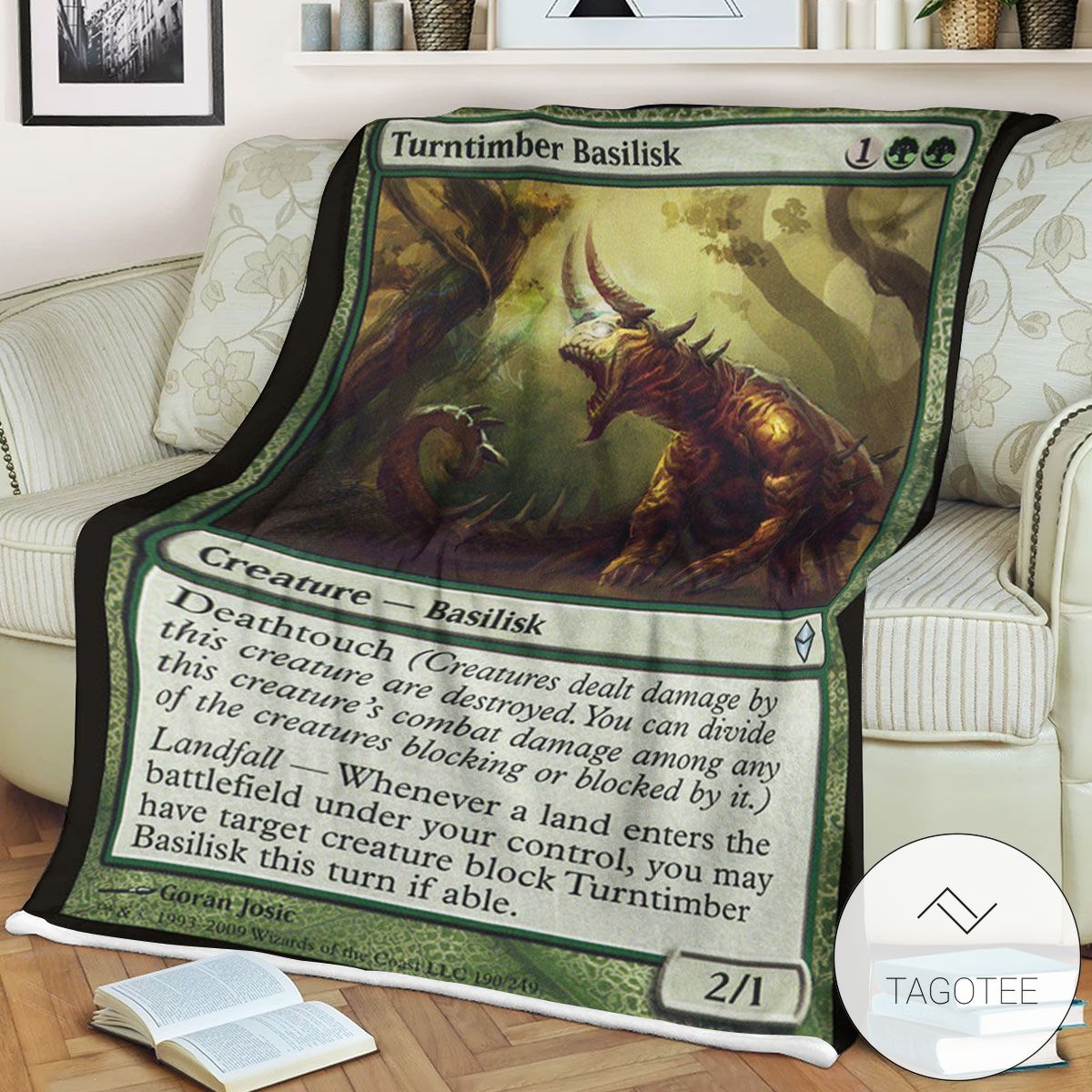 Zendikar 190 Turntimber Basilisk Mtg Blanket Tagotee Zendikar 190 Turntimber Basilisk Mtg Blanket Tagotee