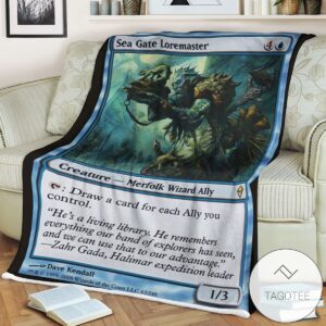 Zendikar 63 Sea Gate Loremaster Mtg Blanket
