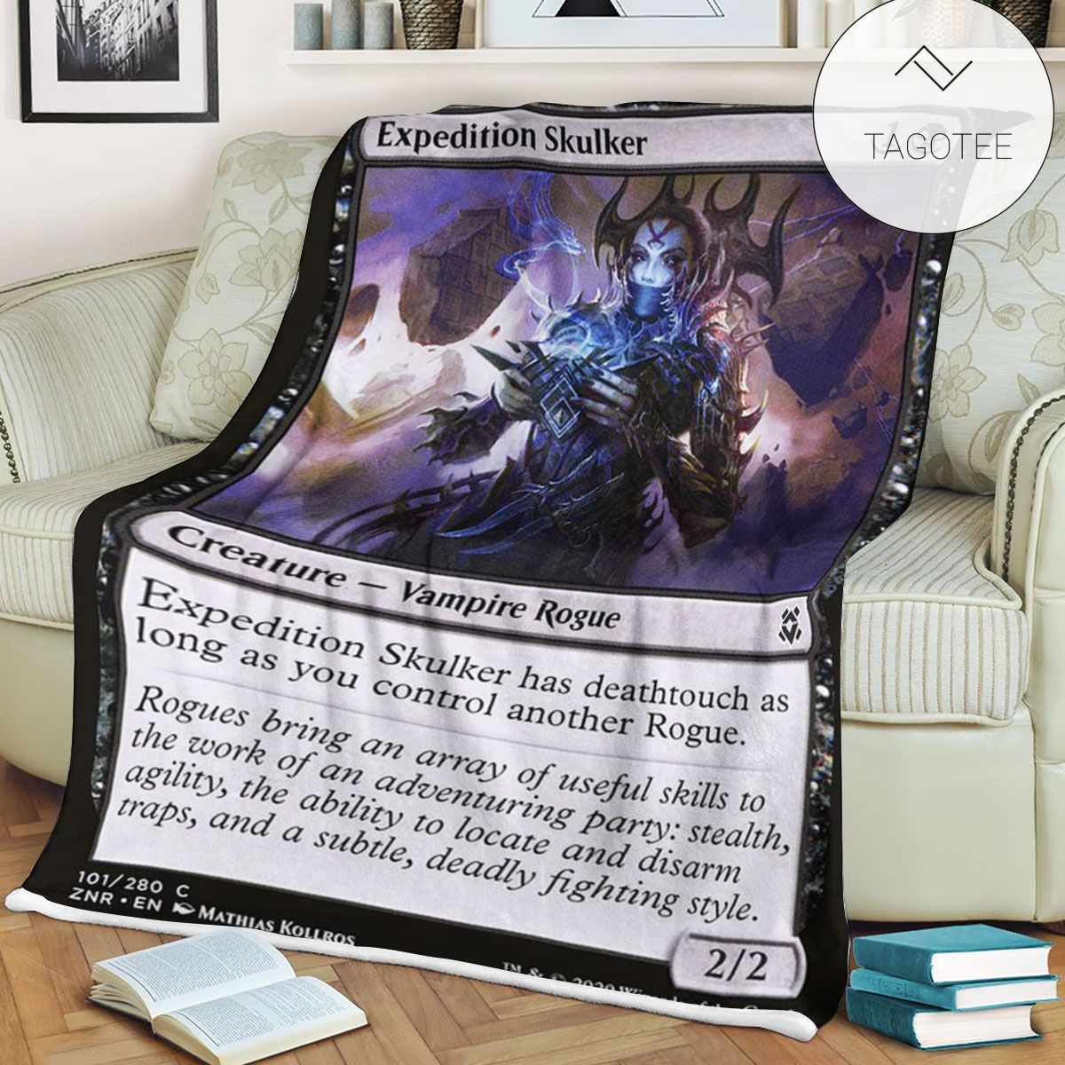 Znr 101 Expedition Skulker Mtg Game Magic The Gathering Fleece Blanket Znr 101 Expedition Skulker Mtg Game Magic The Gathering Fleece Blanket