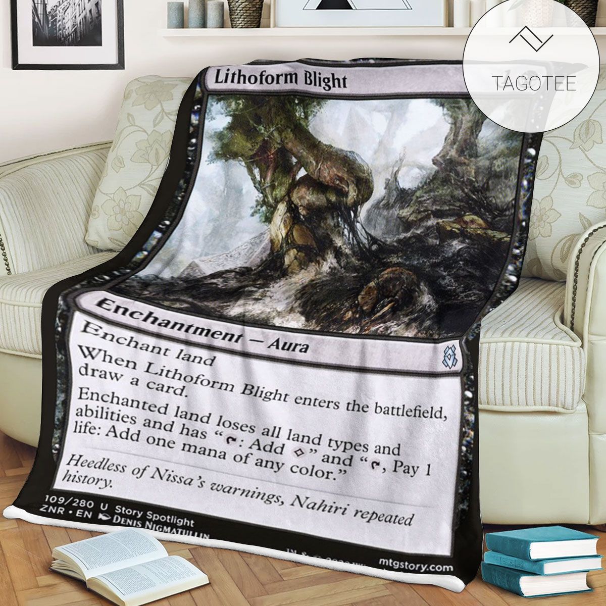 Znr 109 Lithoform Blight Mtg Game Magic The Gathering Fleece Blanket Znr 109 Lithoform Blight Mtg Game Magic The Gathering Fleece Blanket