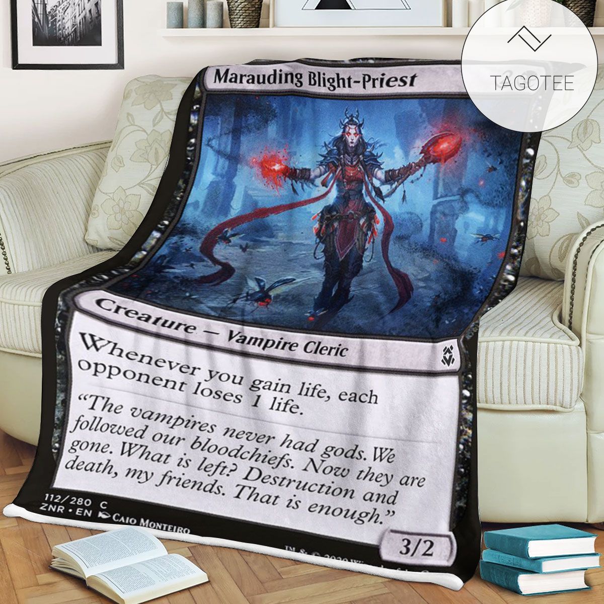Znr 112 Marauding Blight Priest Mtg Game Magic The Gathering Fleece Blanket Znr 112 Marauding Blight Priest Mtg Game Magic The Gathering Fleece Blanket