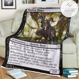 Znr 123 Shadow Stinger Mtg Game Magic The Gathering Fleece Blanket