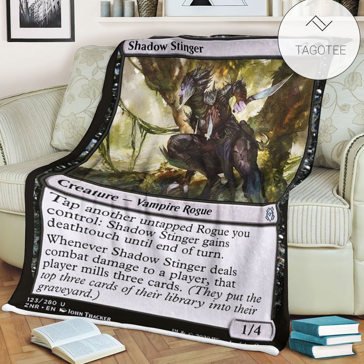 Znr 123 Shadow Stinger Mtg Game Magic The Gathering Fleece Blanket Znr 123 Shadow Stinger Mtg Game Magic The Gathering Fleece Blanket