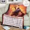 Znr 145 Kargan Intimidator Mtg Game Magic The Gathering Fleece Blanket