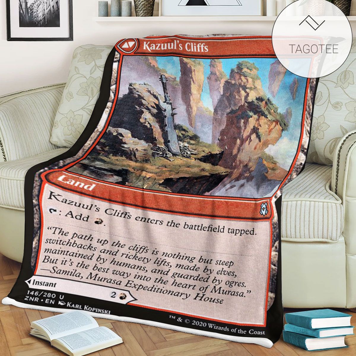 Znr 146 Kazuul S Cliffs Mtg Game Magic The Gathering Fleece Blanket Znr 146 Kazuul S Cliffs Mtg Game Magic The Gathering Fleece Blanket