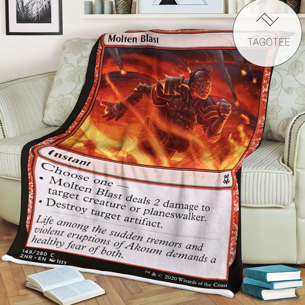 Znr 149 Molten Blast Mtg Game Magic The Gathering Fleece Blanket Znr 149 Molten Blast Mtg Game Magic The Gathering Fleece Blanket