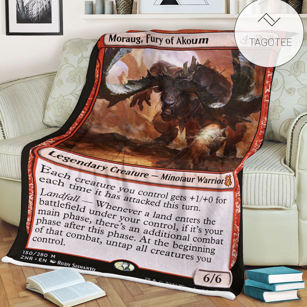 Znr 150 Moraug Fury Of Akoum Mtg Game Magic The Gathering Fleece Blanket Znr 150 Moraug Fury Of Akoum Mtg Game Magic The Gathering Fleece Blanket