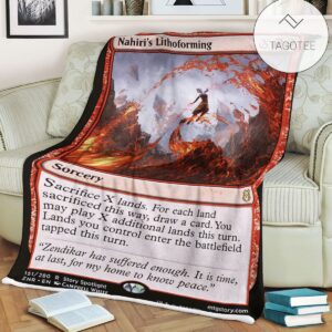 Znr 151 Nahiri S Lithoforming Mtg Game Magic The Gathering Fleece Blanket