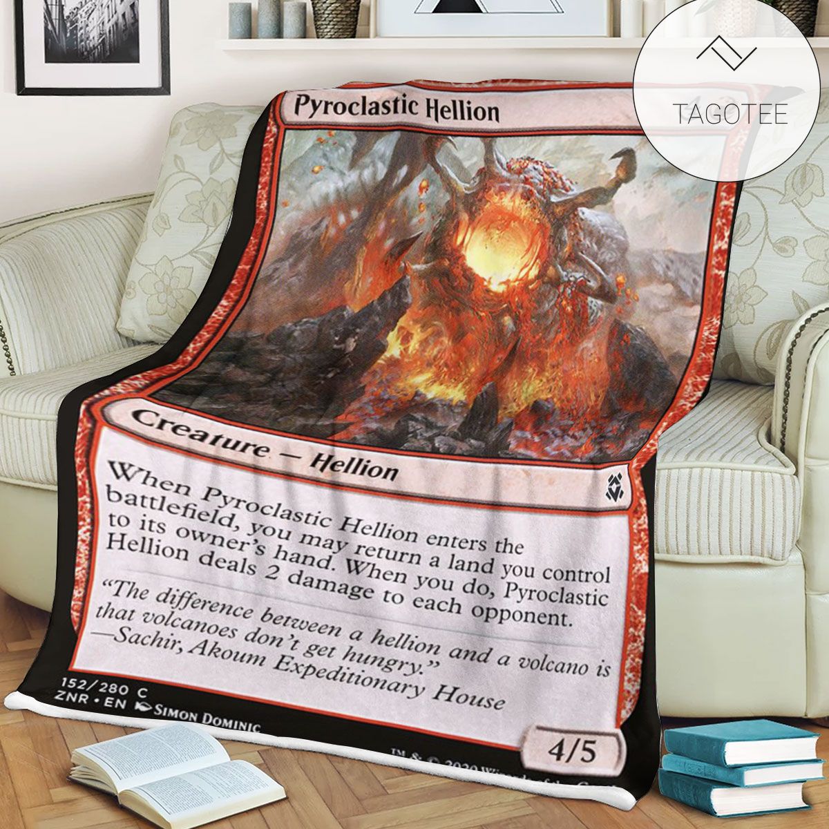 Znr 152 Pyroclastic Hellion Mtg Game Magic The Gathering Fleece Blanket Znr 152 Pyroclastic Hellion Mtg Game Magic The Gathering Fleece Blanket