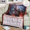 Znr 158 Scorch Rider Mtg Game Magic The Gathering Fleece Blanket