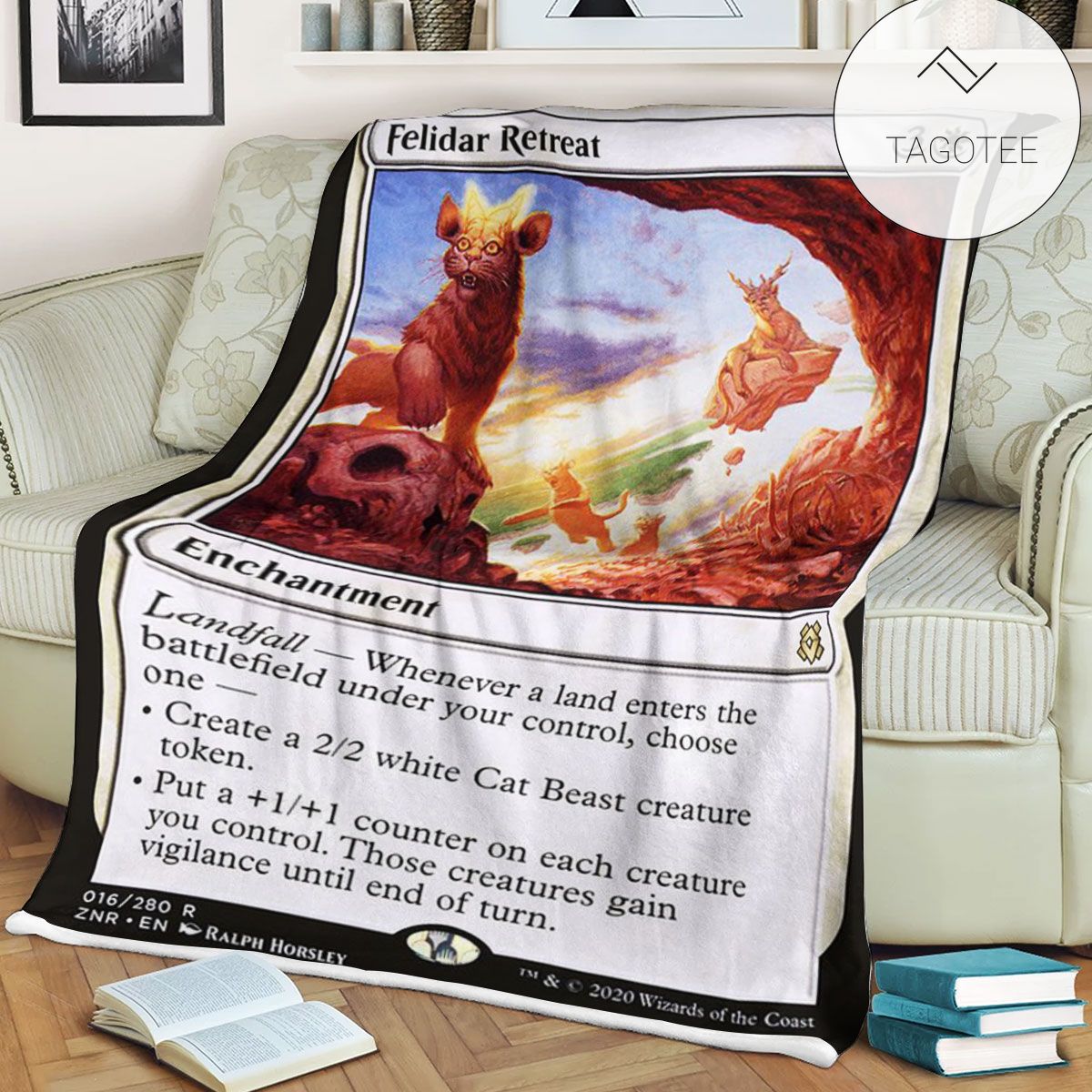 Znr 16 Felidar Retreat Mtg Game Magic The Gathering Fleece Blanket Znr 16 Felidar Retreat Mtg Game Magic The Gathering Fleece Blanket