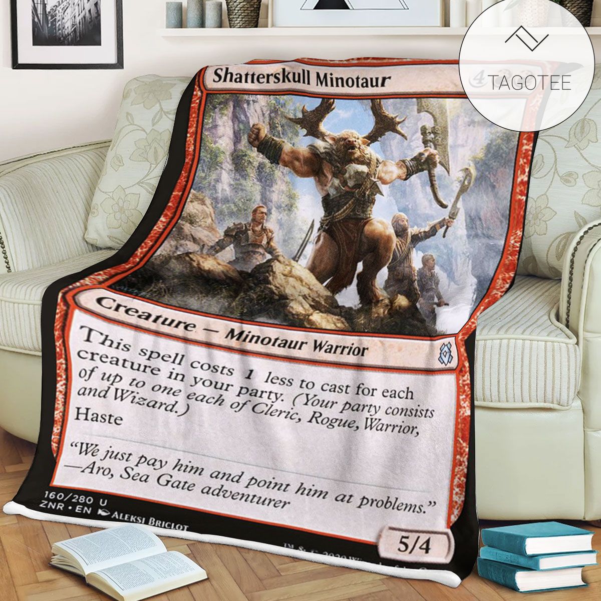Znr 160 Shatterskull Minotaur Mtg Game Magic The Gathering Fleece Blanket Znr 160 Shatterskull Minotaur Mtg Game Magic The Gathering Fleece Blanket
