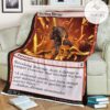 Znr 162 Sizzling Barrage Mtg Game Magic The Gathering Fleece Blanket