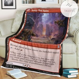 Znr 165 Song Mad Ruins Mtg Game Magic The Gathering Fleece Blanket