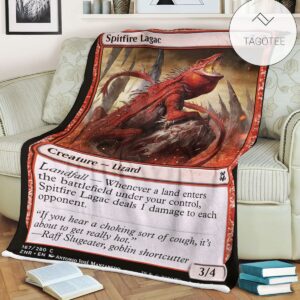 Znr 167 Spitfire Lagac Mtg Game Magic The Gathering Fleece Blanket