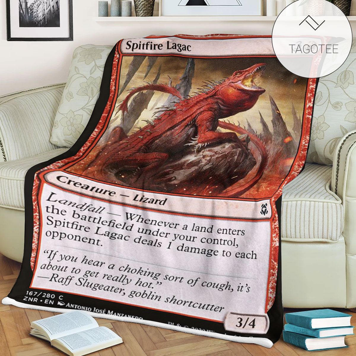 Znr 167 Spitfire Lagac Mtg Game Magic The Gathering Fleece Blanket Znr 167 Spitfire Lagac Mtg Game Magic The Gathering Fleece Blanket