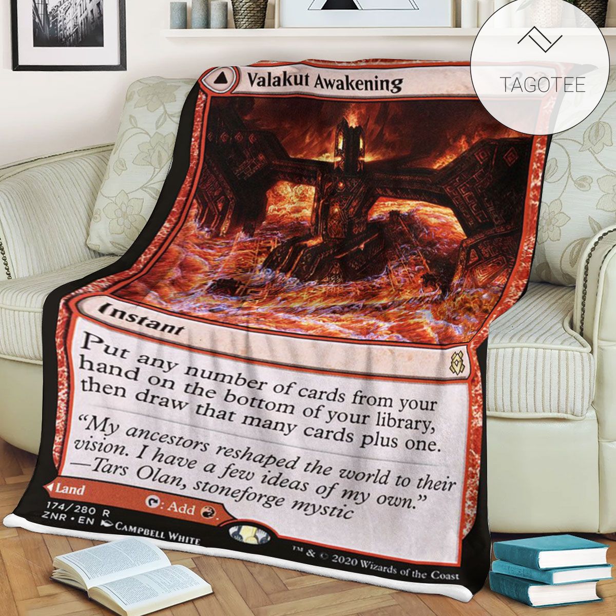Znr 174 Valakut Awakening Mtg Game Magic The Gathering Fleece Blanket Znr 174 Valakut Awakening Mtg Game Magic The Gathering Fleece Blanket