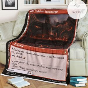 Znr 174 Valakut Stoneforge Mtg Game Magic The Gathering Fleece Blanket