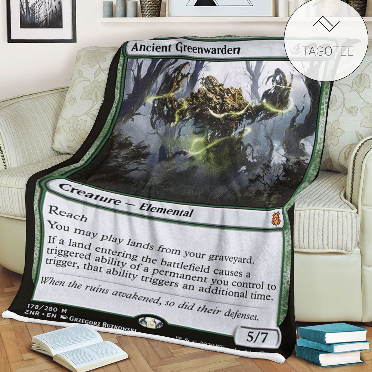 Znr 178 Ancient Greenwarden Mtg Game Magic The Gathering Fleece Blanket Znr 178 Ancient Greenwarden Mtg Game Magic The Gathering Fleece Blanket