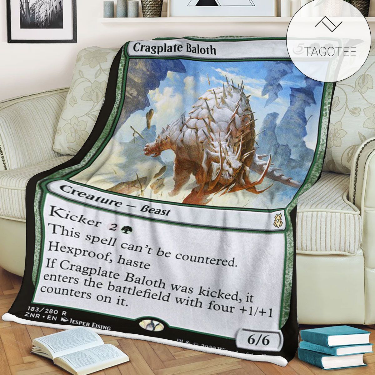 Znr 183 Cragplate Baloth Mtg Game Magic The Gathering Fleece Blanket Znr 183 Cragplate Baloth Mtg Game Magic The Gathering Fleece Blanket