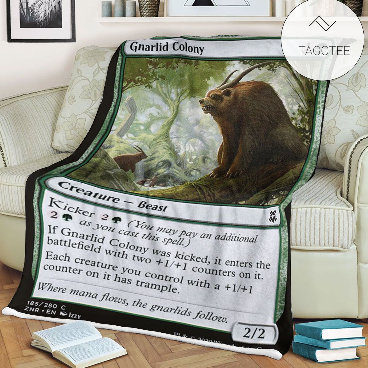 Znr 185 Gnarlid Colony Mtg Game Magic The Gathering Fleece Blanket Znr 185 Gnarlid Colony Mtg Game Magic The Gathering Fleece Blanket