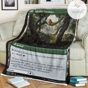 Znr 192 Khalni Territory Mtg Game Magic The Gathering Fleece Blanket