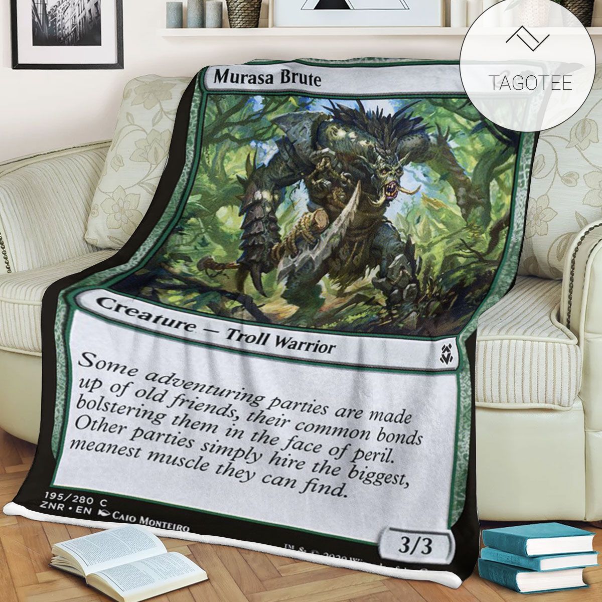 Znr 195 Murasa Brute Mtg Game Magic The Gathering Fleece Blanket Znr 195 Murasa Brute Mtg Game Magic The Gathering Fleece Blanket