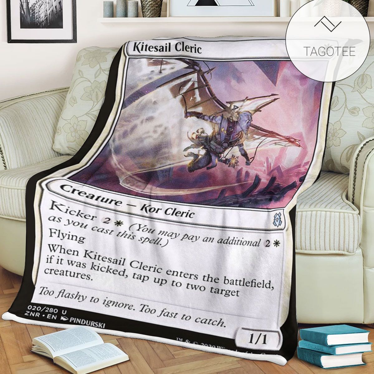 Znr 20 Kitesail Cleric Mtg Game Magic The Gathering Fleece Blanket Znr 20 Kitesail Cleric Mtg Game Magic The Gathering Fleece Blanket