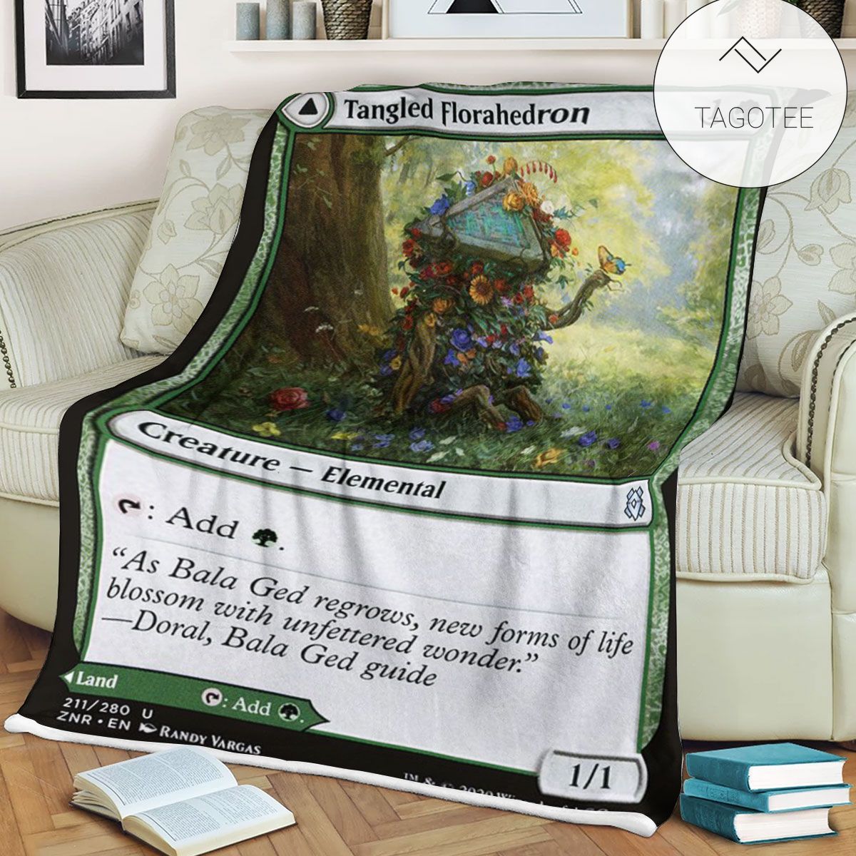 Znr 211 Tangled Florahedron Mtg Game Magic The Gathering Fleece Blanket Znr 211 Tangled Florahedron Mtg Game Magic The Gathering Fleece Blanket