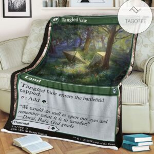 Znr 211 Tangled Vale Mtg Game Magic The Gathering Fleece Blanket