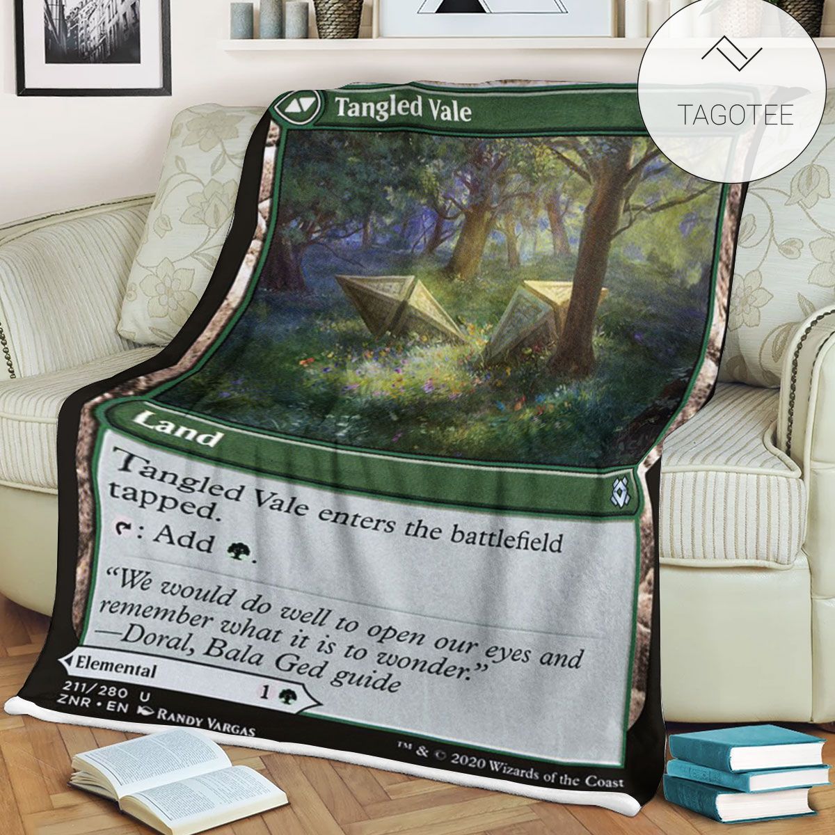 Znr 211 Tangled Vale Mtg Game Magic The Gathering Fleece Blanket Znr 211 Tangled Vale Mtg Game Magic The Gathering Fleece Blanket
