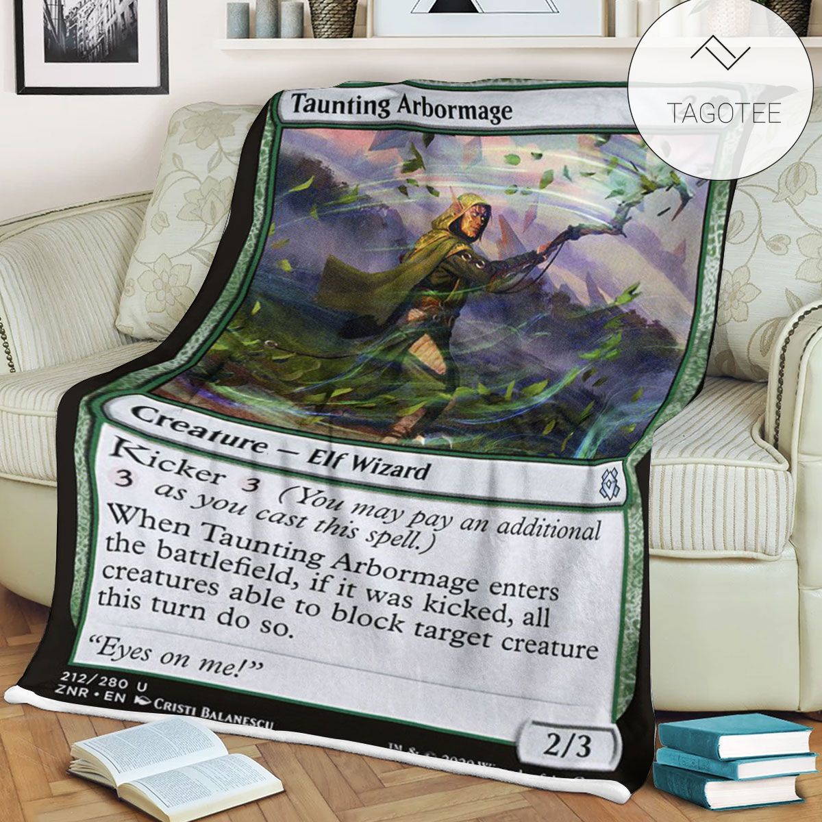 Znr 212 Taunting Arbormage Mtg Game Magic The Gathering Fleece Blanket Znr 212 Taunting Arbormage Mtg Game Magic The Gathering Fleece Blanket