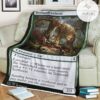 Znr 213 Territorial Scythecat Mtg Game Magic The Gathering Fleece Blanket