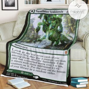 Znr 215 Turntimber Symbiosis Mtg Game Magic The Gathering Fleece Blanket