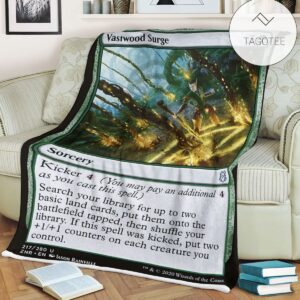 Znr 217 Vastwood Surge Mtg Game Magic The Gathering Fleece Blanket
