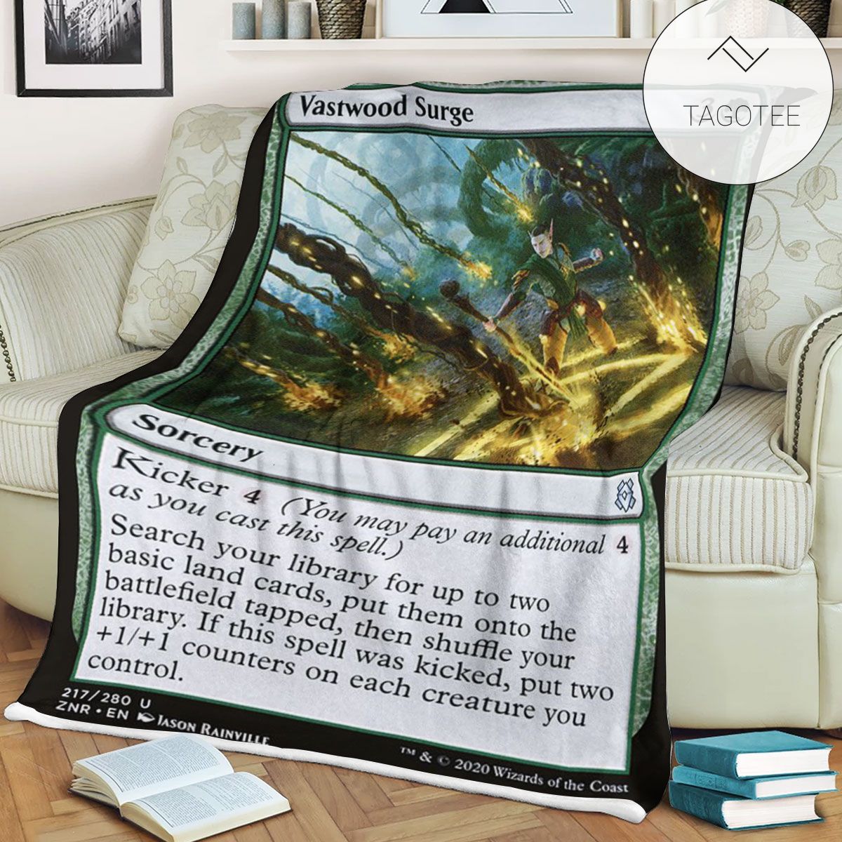 Znr 217 Vastwood Surge Mtg Game Magic The Gathering Fleece Blanket Znr 217 Vastwood Surge Mtg Game Magic The Gathering Fleece Blanket