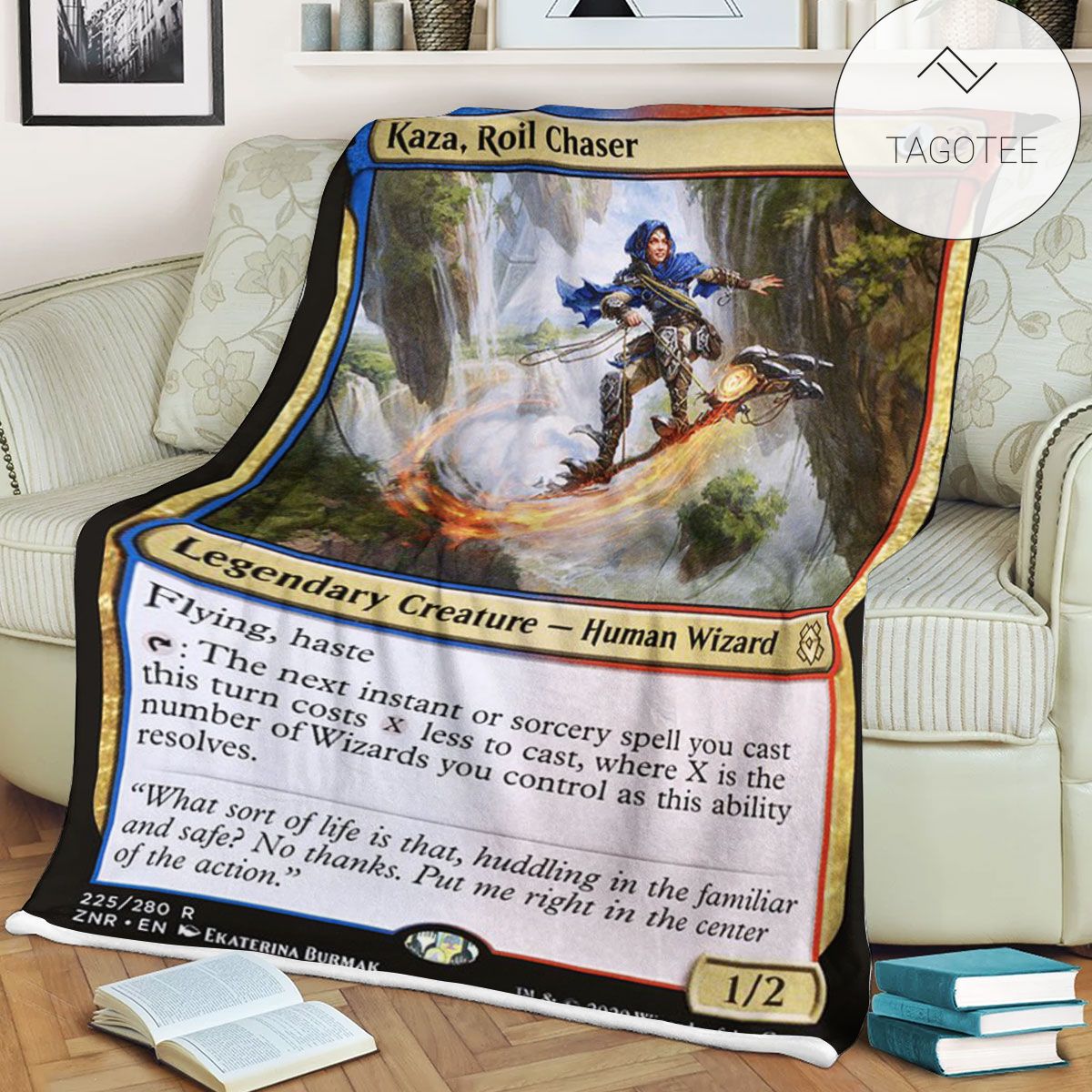 Znr 225 Kaza Roil Chaser Mtg Game Magic The Gathering Fleece Blanket Znr 225 Kaza Roil Chaser Mtg Game Magic The Gathering Fleece Blanket