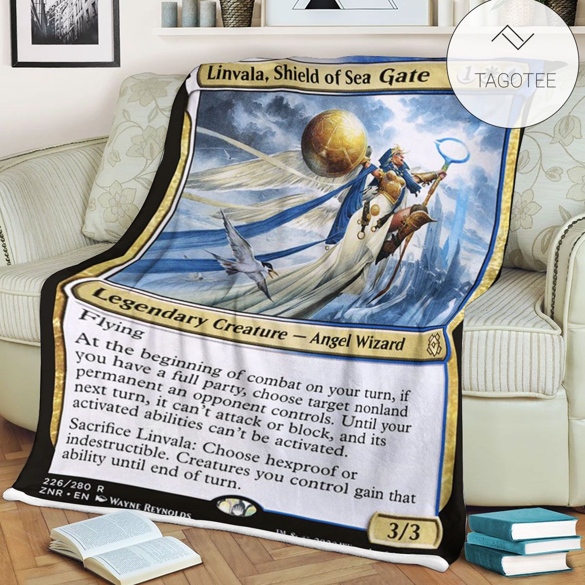 Znr 226 Linvala Shield Of Sea Gate Mtg Game Magic The Gathering Fleece Blanket Znr 226 Linvala Shield Of Sea Gate Mtg Game Magic The Gathering Fleece Blanket