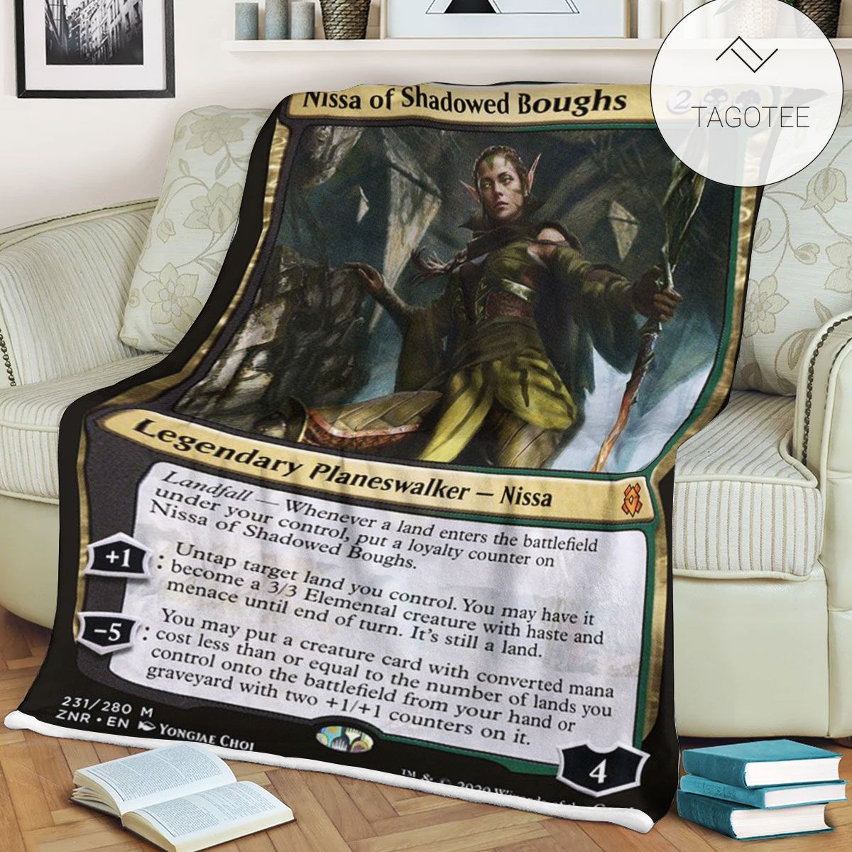 Znr 231 Nissa Of Shadowed Boughs Mtg Game Magic The Gathering Fleece Blanket Znr 231 Nissa Of Shadowed Boughs Mtg Game Magic The Gathering Fleece Blanket