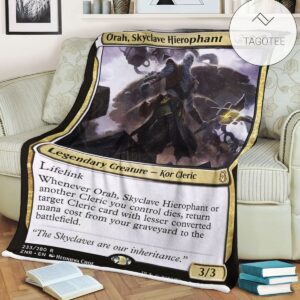 Znr 233 Orah Skyclave Hierophant Mtg Game Magic The Gathering Fleece Blanket
