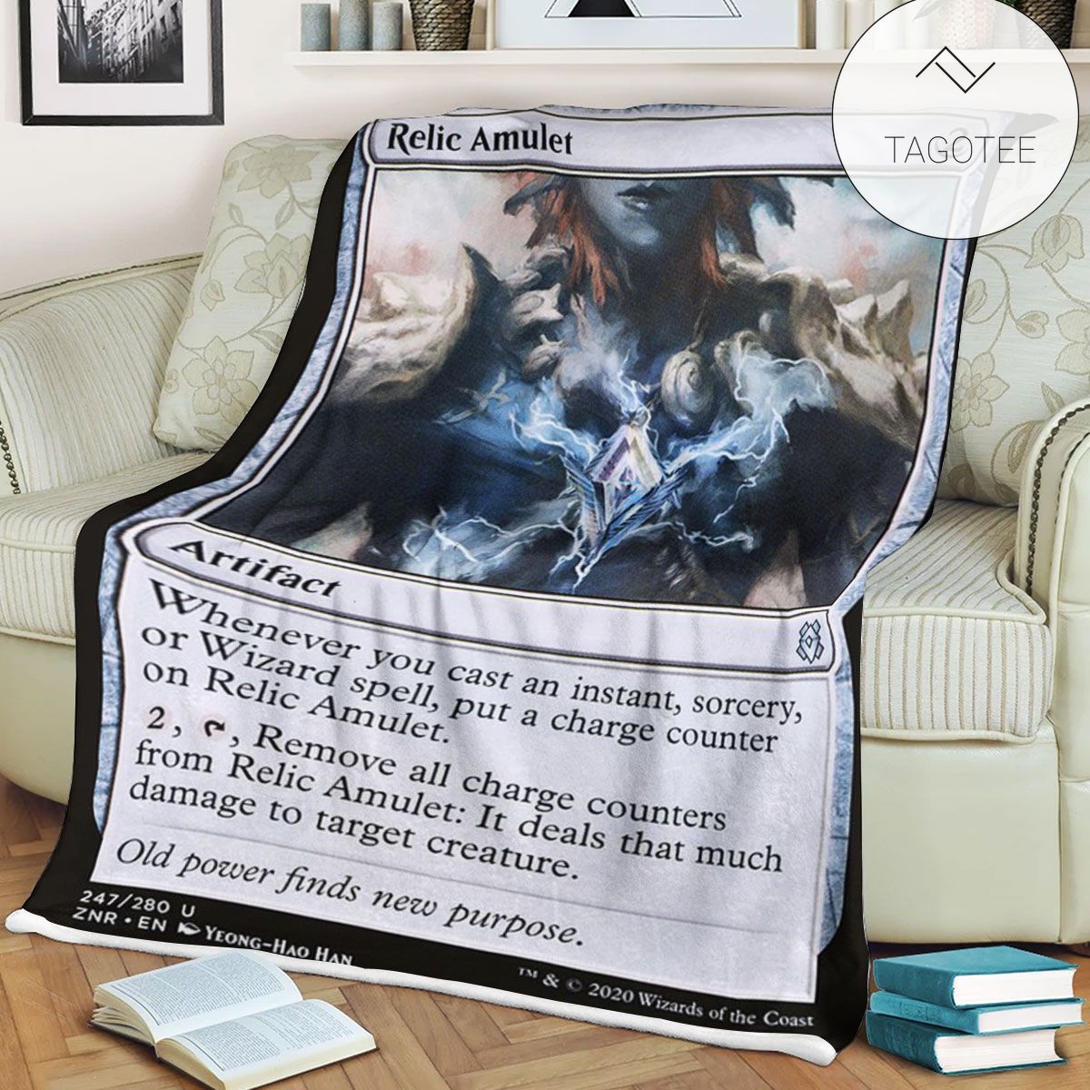 Znr 247 Relic Amulet Mtg Game Magic The Gathering Fleece Blanket Znr 247 Relic Amulet Mtg Game Magic The Gathering Fleece Blanket