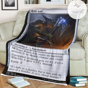 Znr 248 Relic Axe Mtg Game Magic The Gathering Fleece Blanket