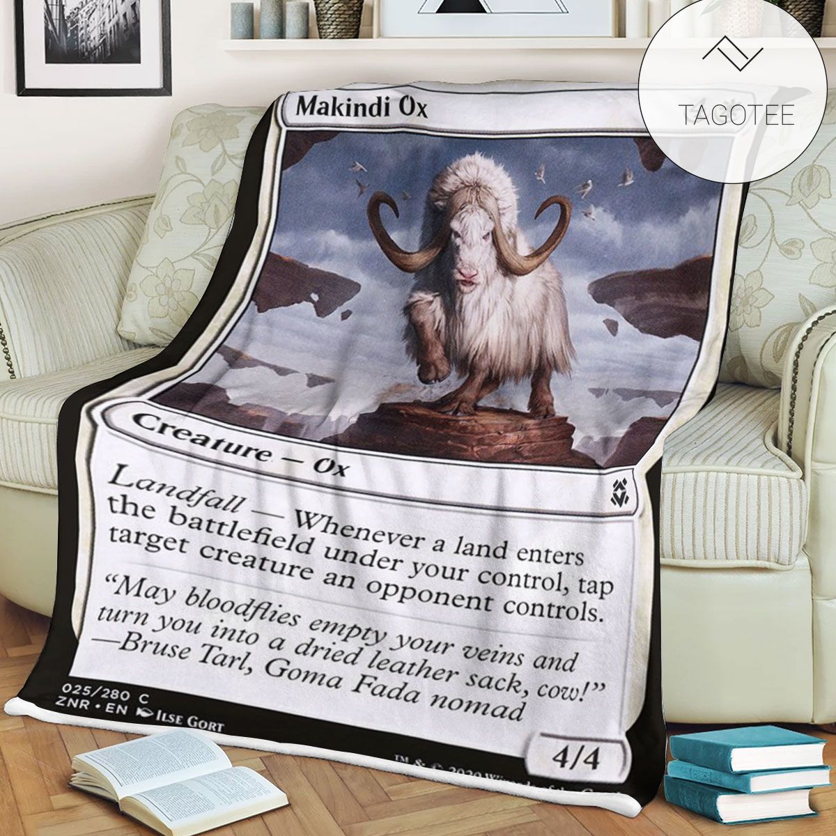 Znr 25 Makindi Ox Mtg Game Magic The Gathering Fleece Blanket Znr 25 Makindi Ox Mtg Game Magic The Gathering Fleece Blanket