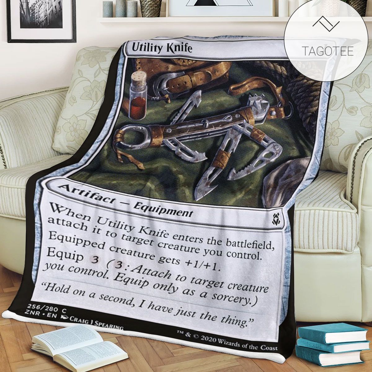 Znr 256 Utility Knife Mtg Game Magic The Gathering Fleece Blanket Znr 256 Utility Knife Mtg Game Magic The Gathering Fleece Blanket