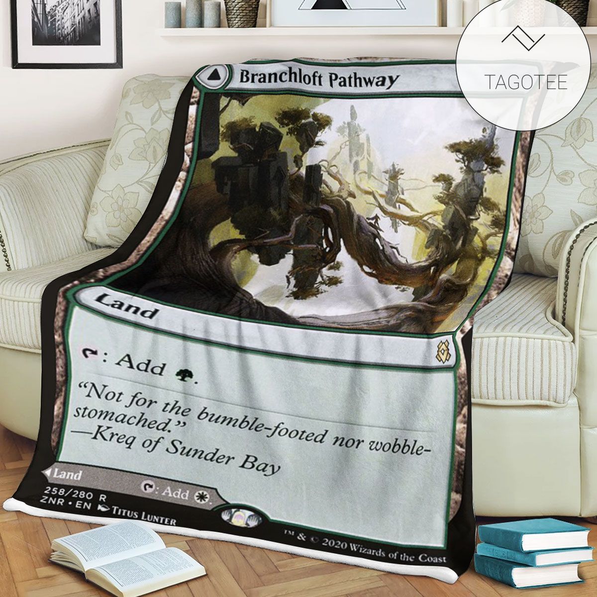Znr 258 Branchloft Pathway Mtg Game Magic The Gathering Fleece Blanket Znr 258 Branchloft Pathway Mtg Game Magic The Gathering Fleece Blanket